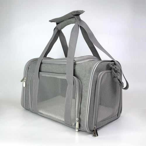 Portable Pet Carrier Bag, Suitable for Large Cats and Small Dogs, Airline-Approved Soft Travel Case, Breathable Mesh Transport Bag, Foldable Pet Travel Bag, Suitable for Outdoor/Car/Airplane Use