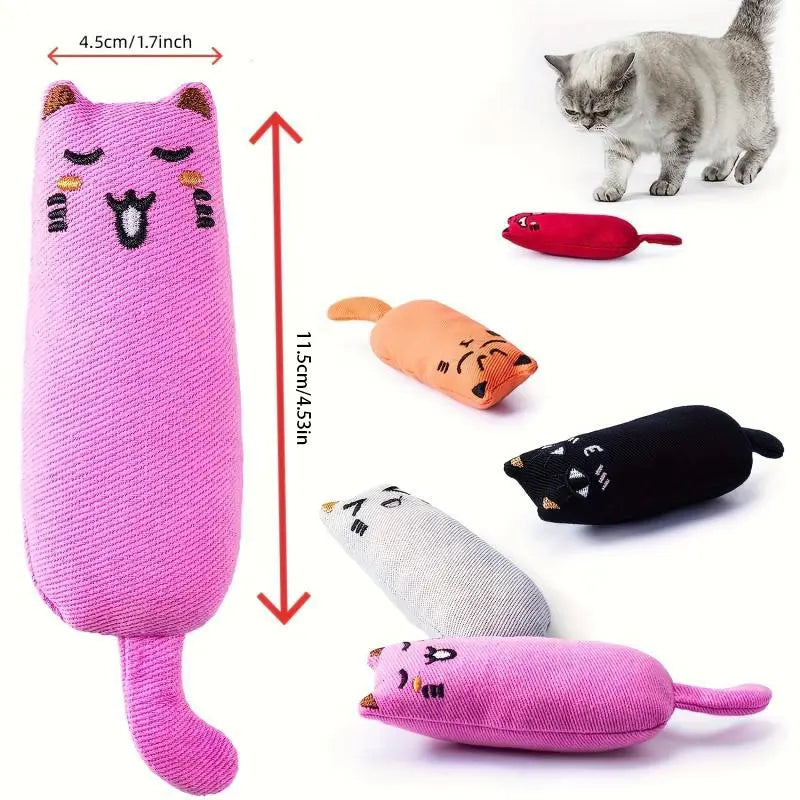 Random Color Catnip Toy, Durable Chew & Teaser Toy for Cats, Interactive Indoor Cat Teething & Scratch Toy
