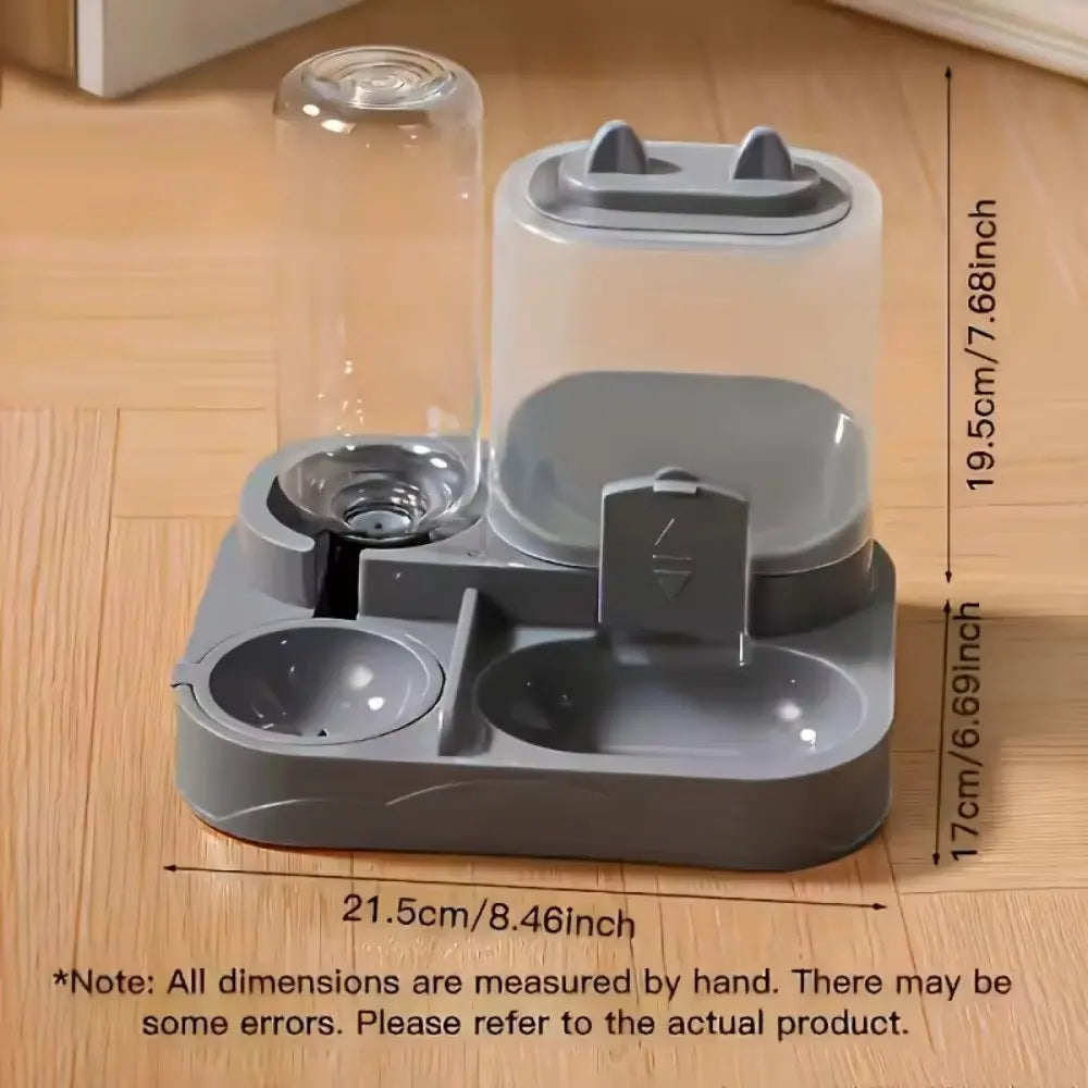 Automatic Cat Feeder and Water Dispenser Combo, Large Capacity Pet Food Storage Distributor, Essential Pet Supplies for Convenient Care