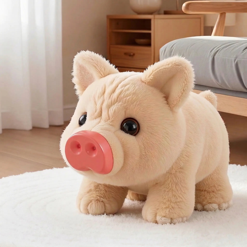 Summervibes Electric Plush Cute Piglet Realistic Vocalisation Electronic Pet Toy